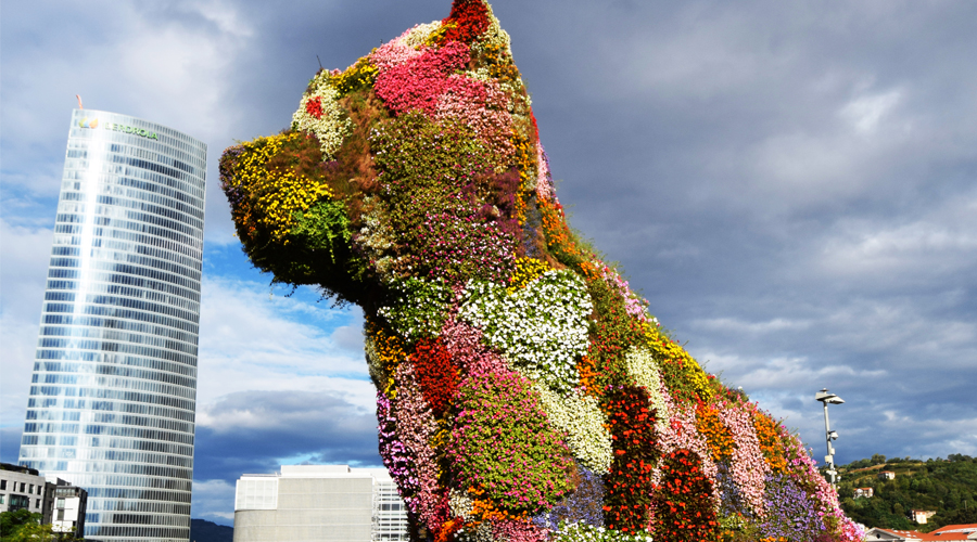  A "puppy" guards Bilbao’s Guggenheim 